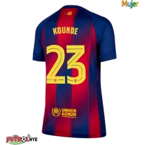Camiseta Barcelona Jules Kounde #23 Primera Equipación para mujer 2025-26 manga corta